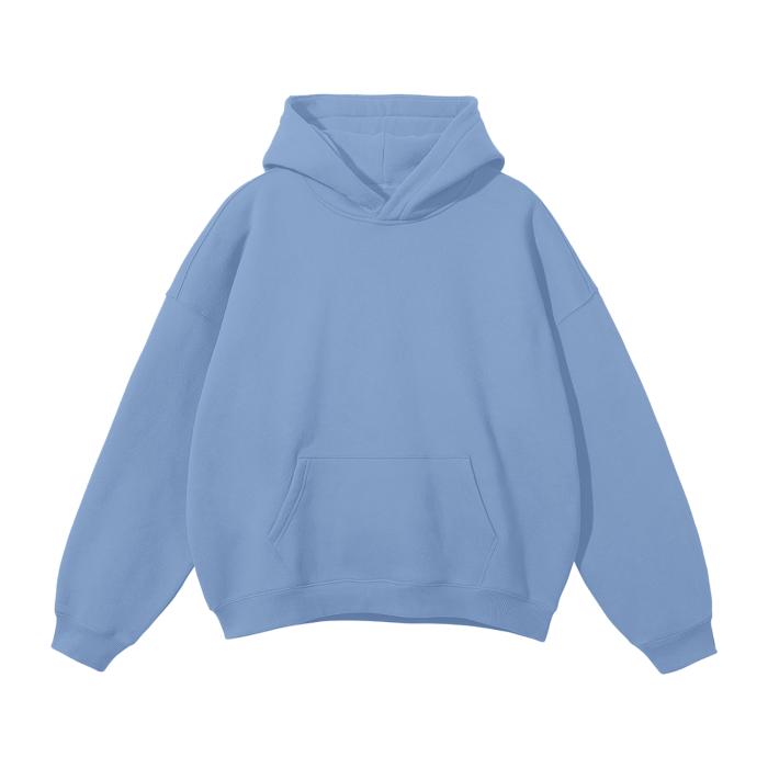 BIG MOTHERF*CKER Streetwear Unisex Oversized Solid Color Fleece Hoodie
