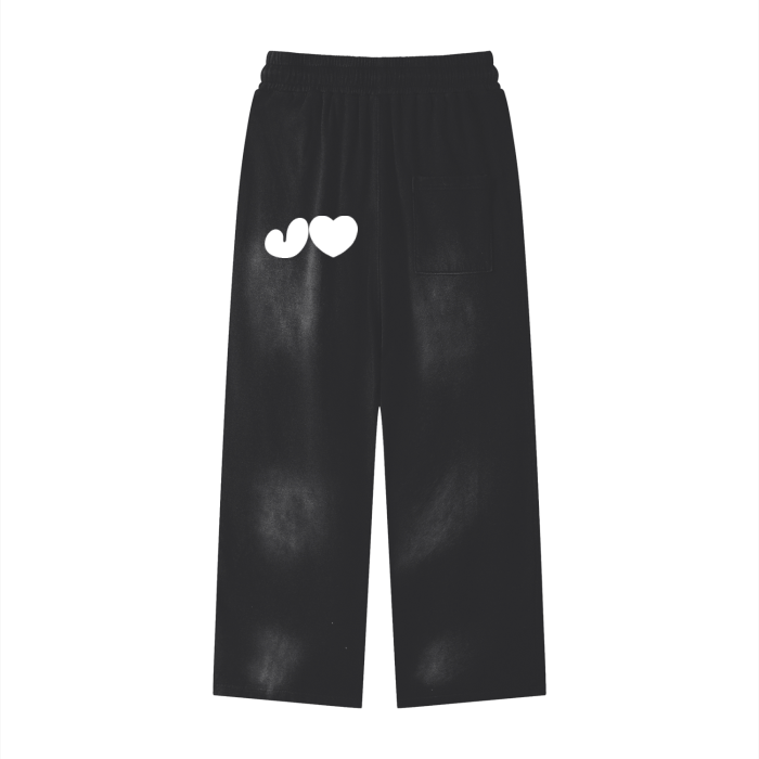 J♥ Effortless Athleisure Pure Cotton Handcrafted Monkey Wash Loose fit Sweatpants