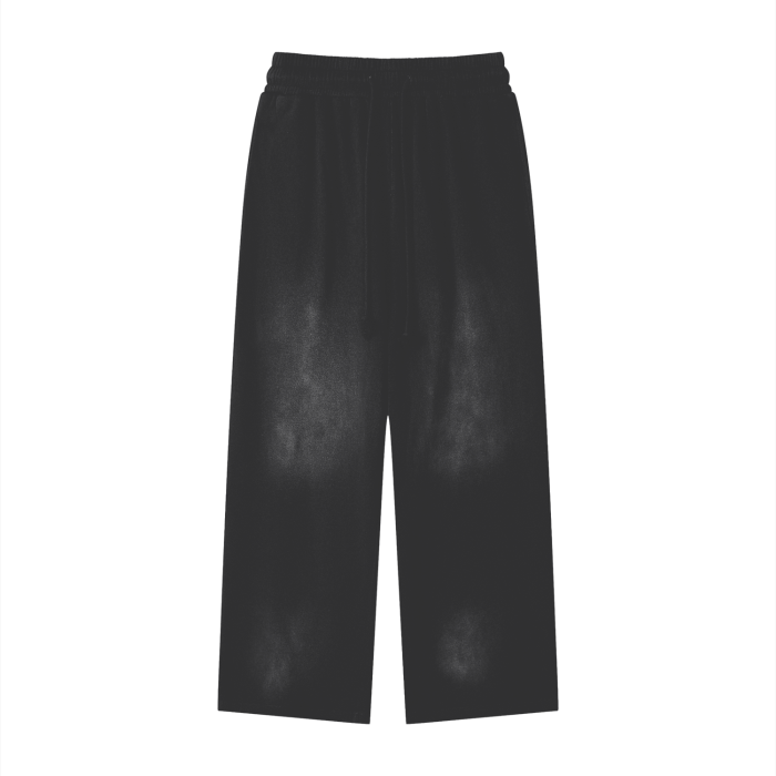 J♥ Effortless Athleisure Pure Cotton Handcrafted Monkey Wash Loose fit Sweatpants