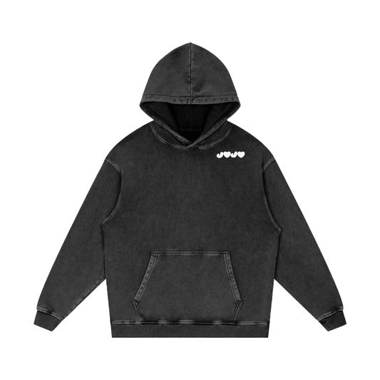 J♥J♥ Acid Wash Oversize Hoodie - 420 GSM