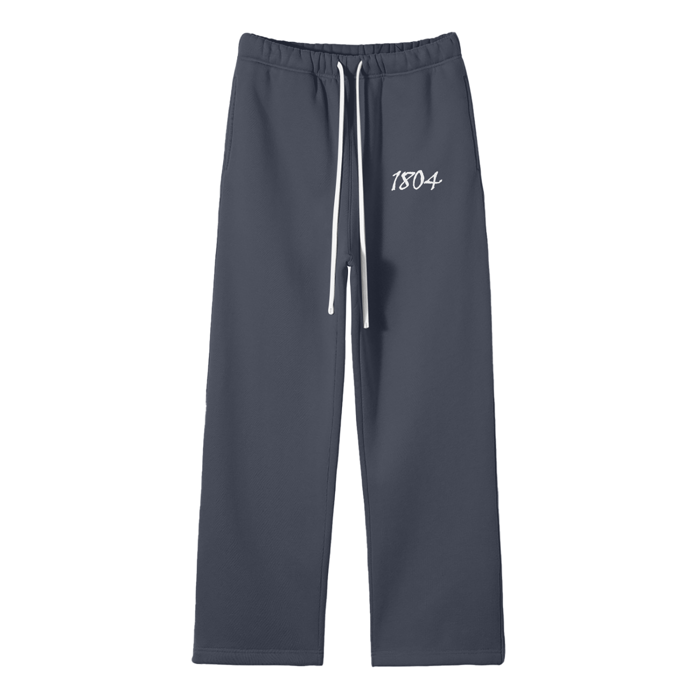 1804 Streetwear Unisex Solid Color Fleece Straight Leg Pants