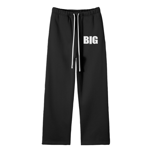 BIG MOTHERF*CKER Streetwear Unisex Solid Color Fleece Straight Leg Pants