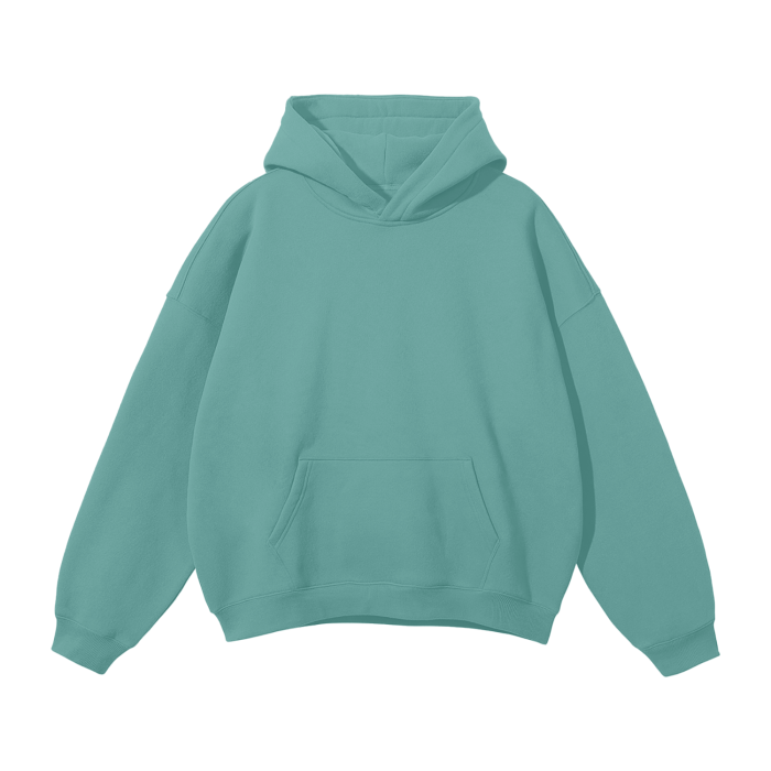 BIG MOTHERF*CKER Streetwear Unisex Oversized Solid Color Fleece Hoodie