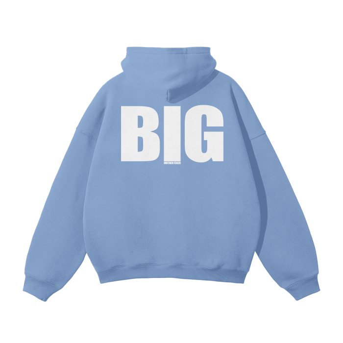 BIG MOTHERF*CKER Streetwear Unisex Oversized Solid Color Fleece Hoodie