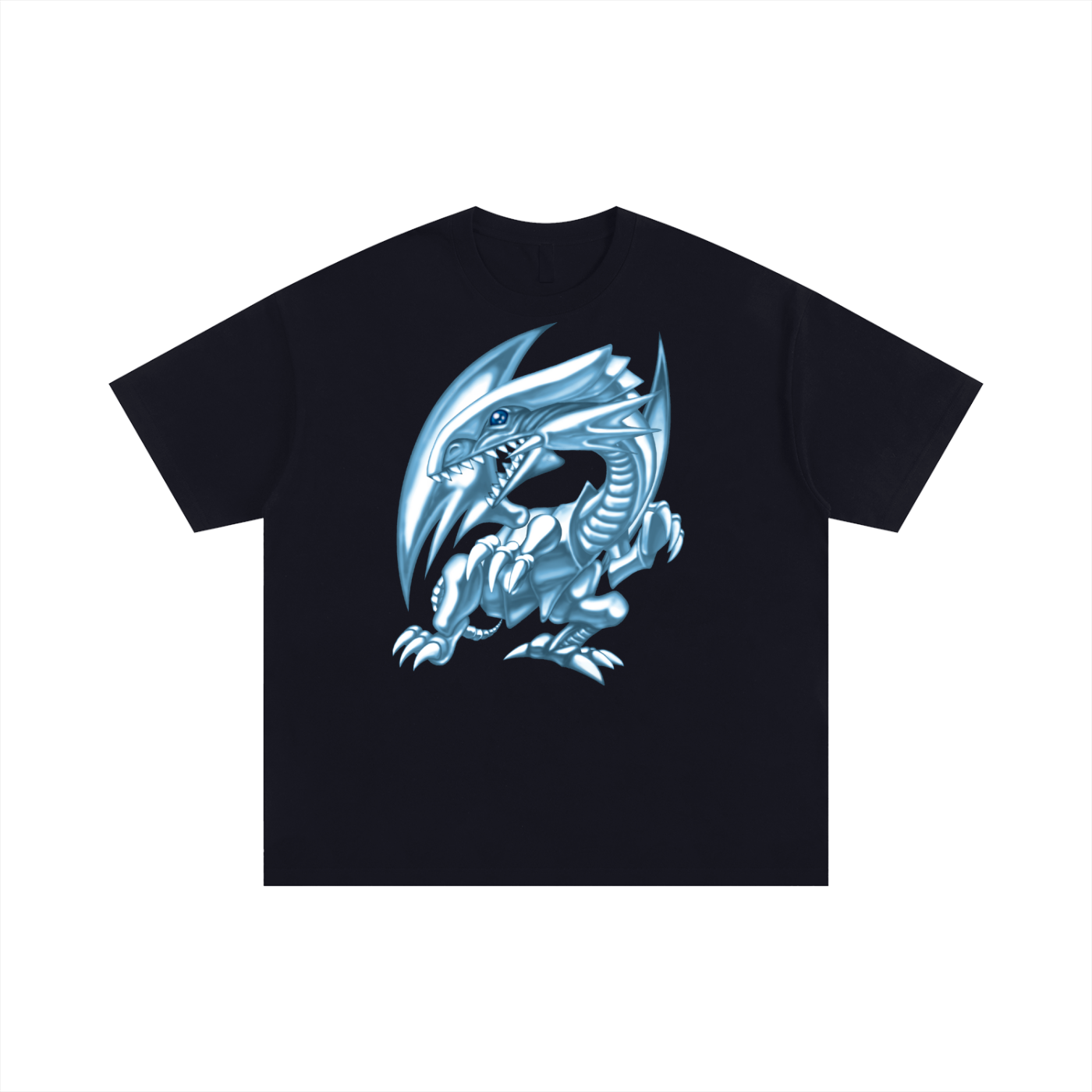 Blue Eyes White Dragon Unisex Oversized Cotton T-Shirt