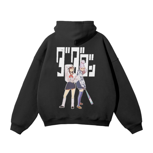 MOMO&GMA Streetwear (BACK) Unisex Oversized Solid Color Fleece Hoodie