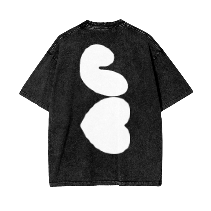 J♥J♥ Acid Wash Oversize T-Shirt - 250 GSM