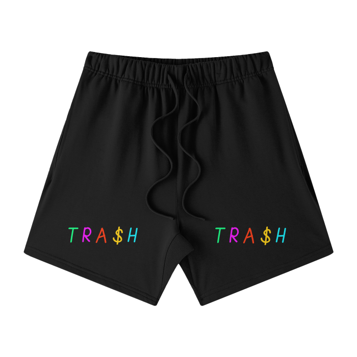 TRA$H Streetwear Unisex Heavyweight Earth Tone Loose Fit FOG 100% Cotton Shorts