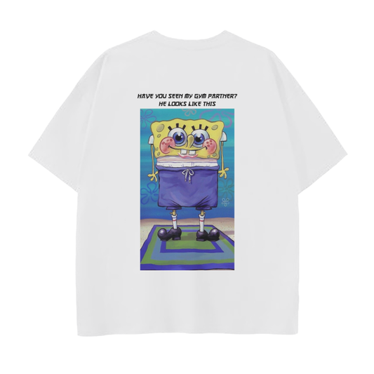 Have you seen my gym partner he looks like this Drop Shoulder T-Shirt - 250 GSM