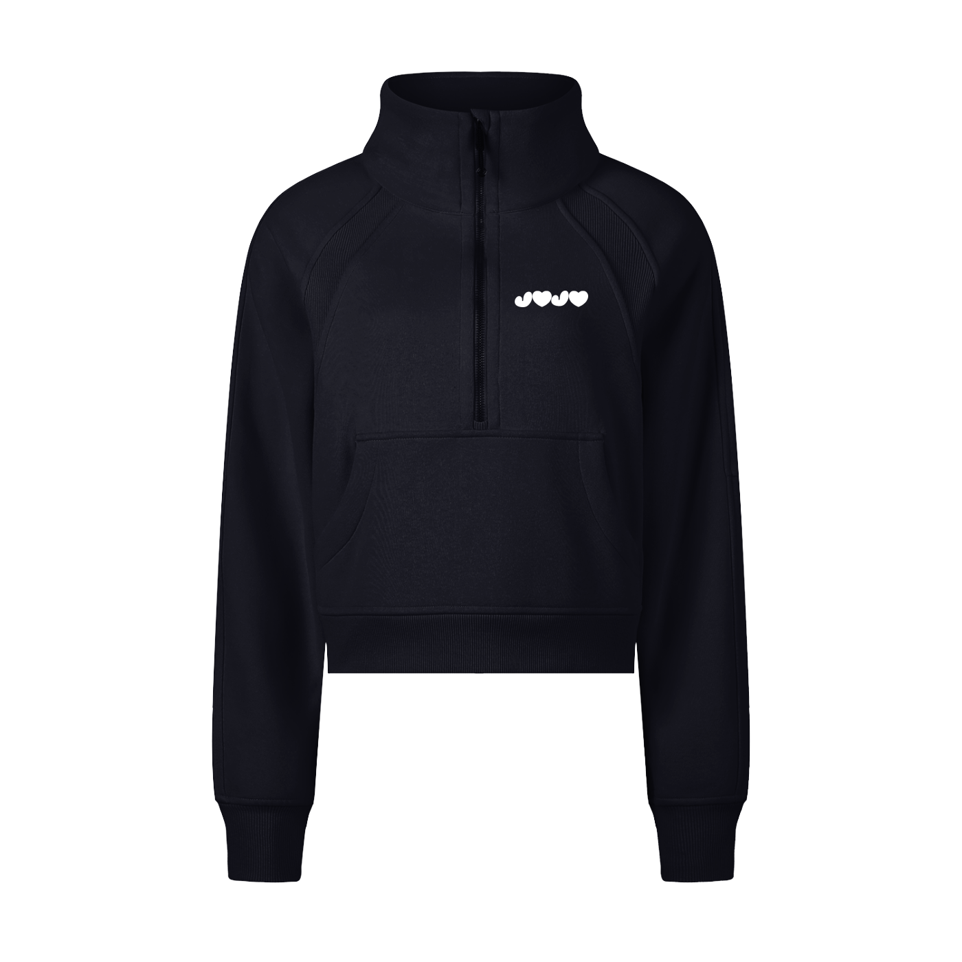 J♥J♥ Cropped Half-Zip Sweatshirt