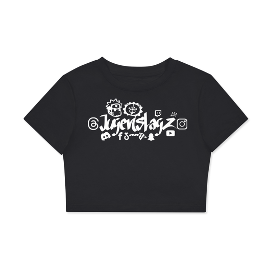 Jugenslagz channel support  Women's Fitted Crop Tee | Bodycon T-Shirt