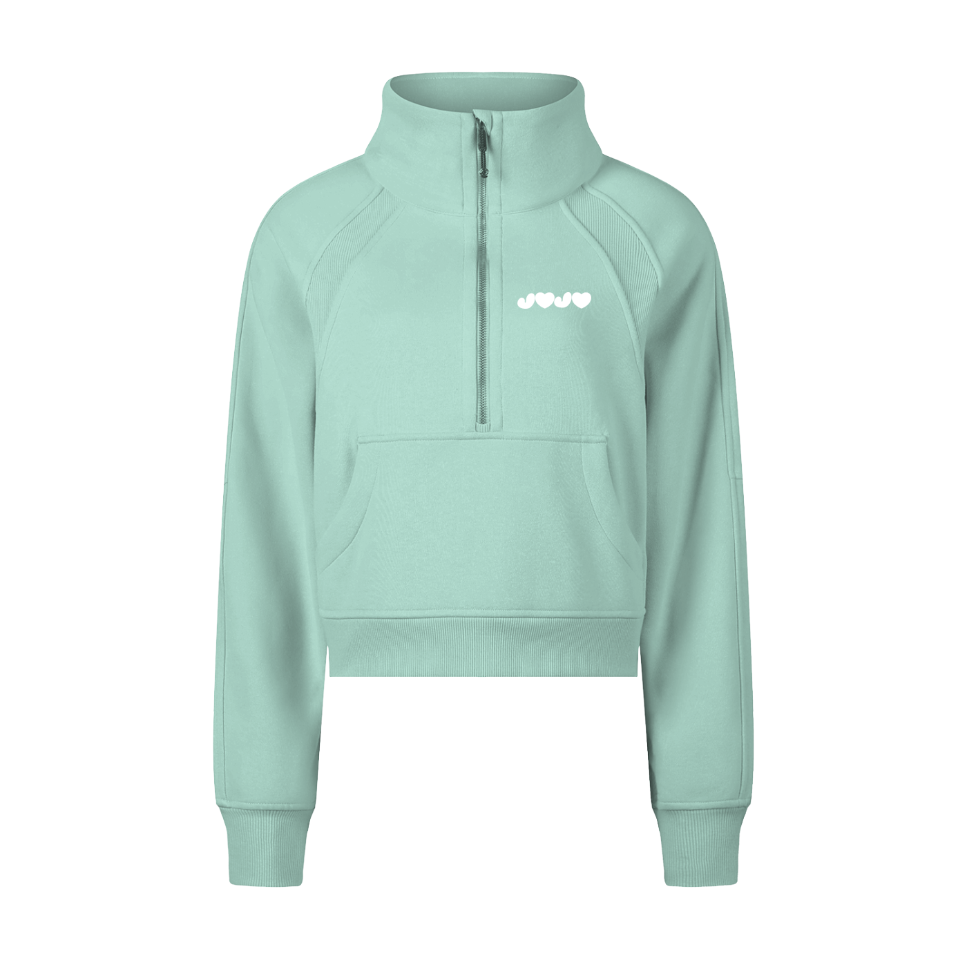 J♥J♥ Cropped Half-Zip Sweatshirt