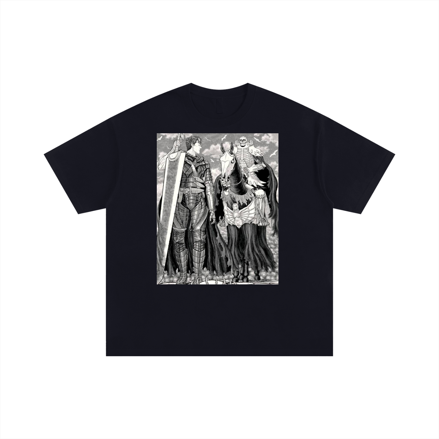Guts and Skull Knight Unisex Oversized Cotton T-Shirt