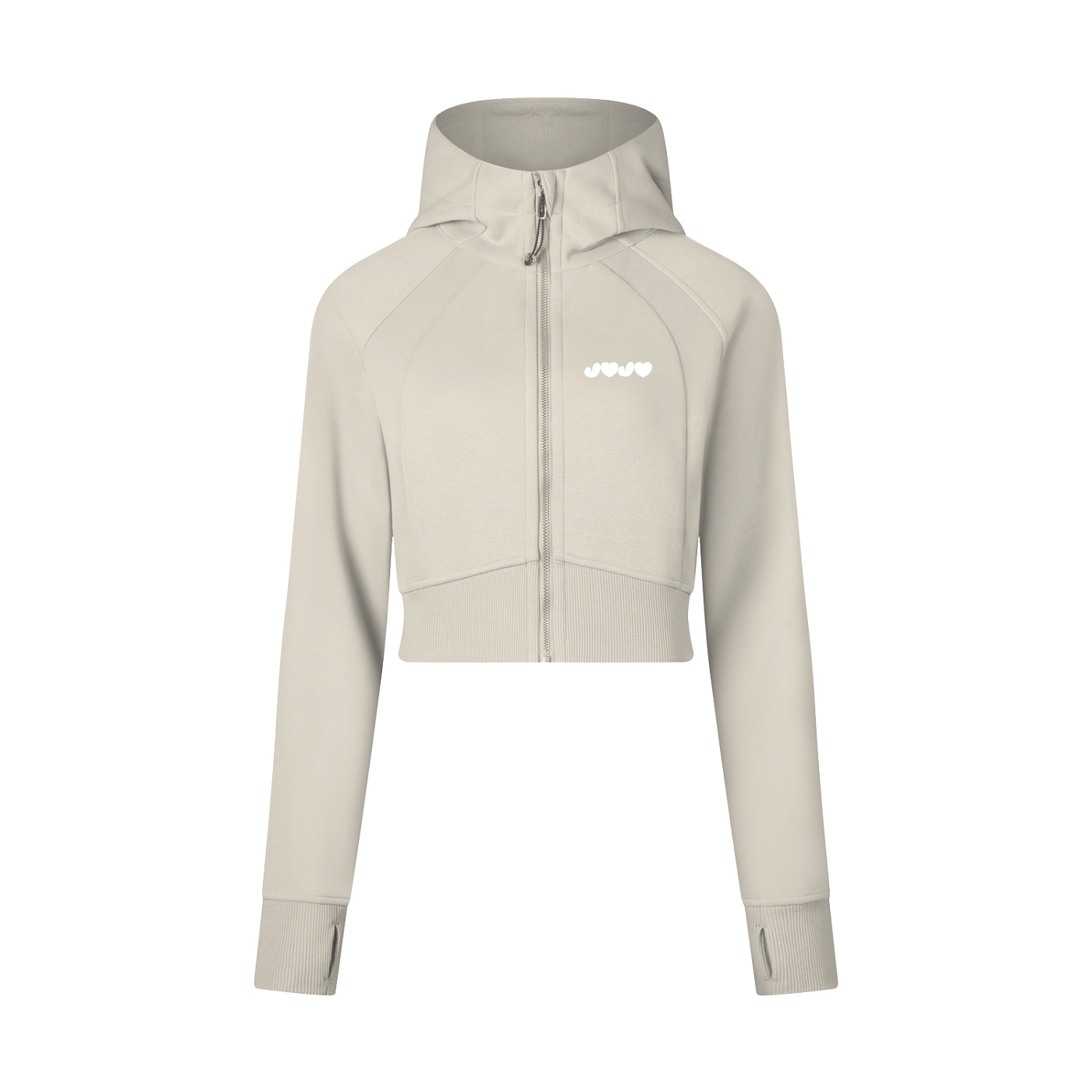 J♥J♥ Cropped Zip-Through Hoodie