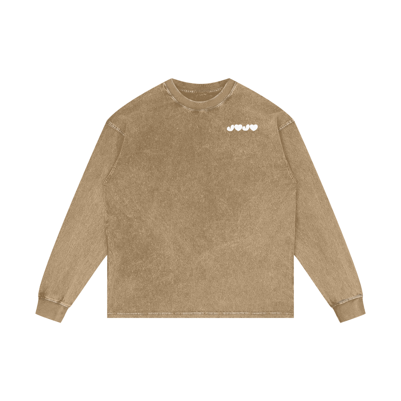 J♥J♥ Acid Wash Oversize Long Sleeve T-Shirt - 250 GSM