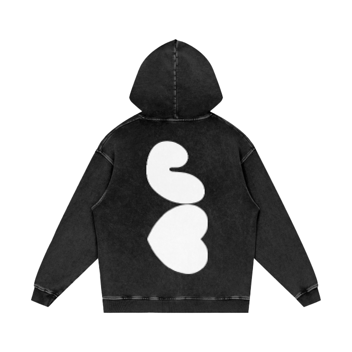 J♥J♥ Acid Wash Oversize Hoodie - 420 GSM