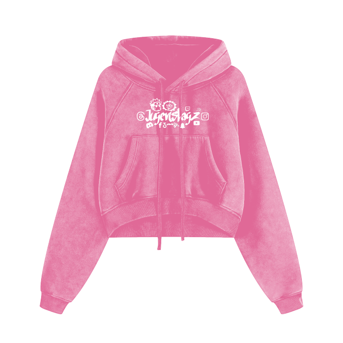Jugenslagz channel support  Cropped Zip-Through Hoodie #RU0075