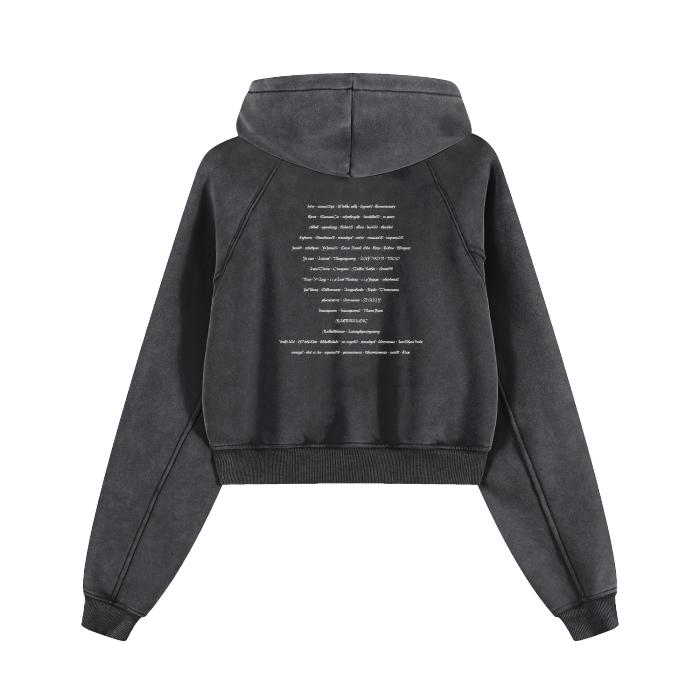 Jugenslagz channel support  Cropped Zip-Through Hoodie #RU0075