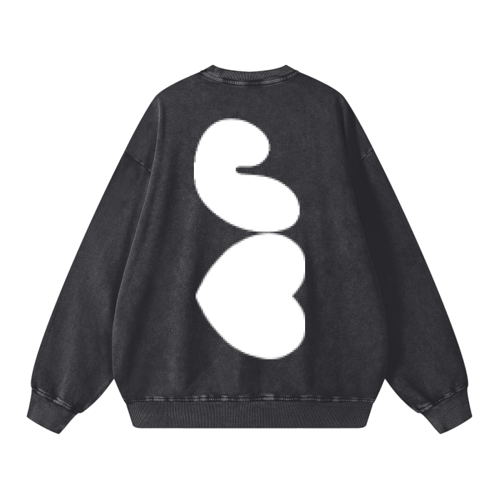 J♥J♥ Acid Wash Oversize Sweatshirt - 360 GSM