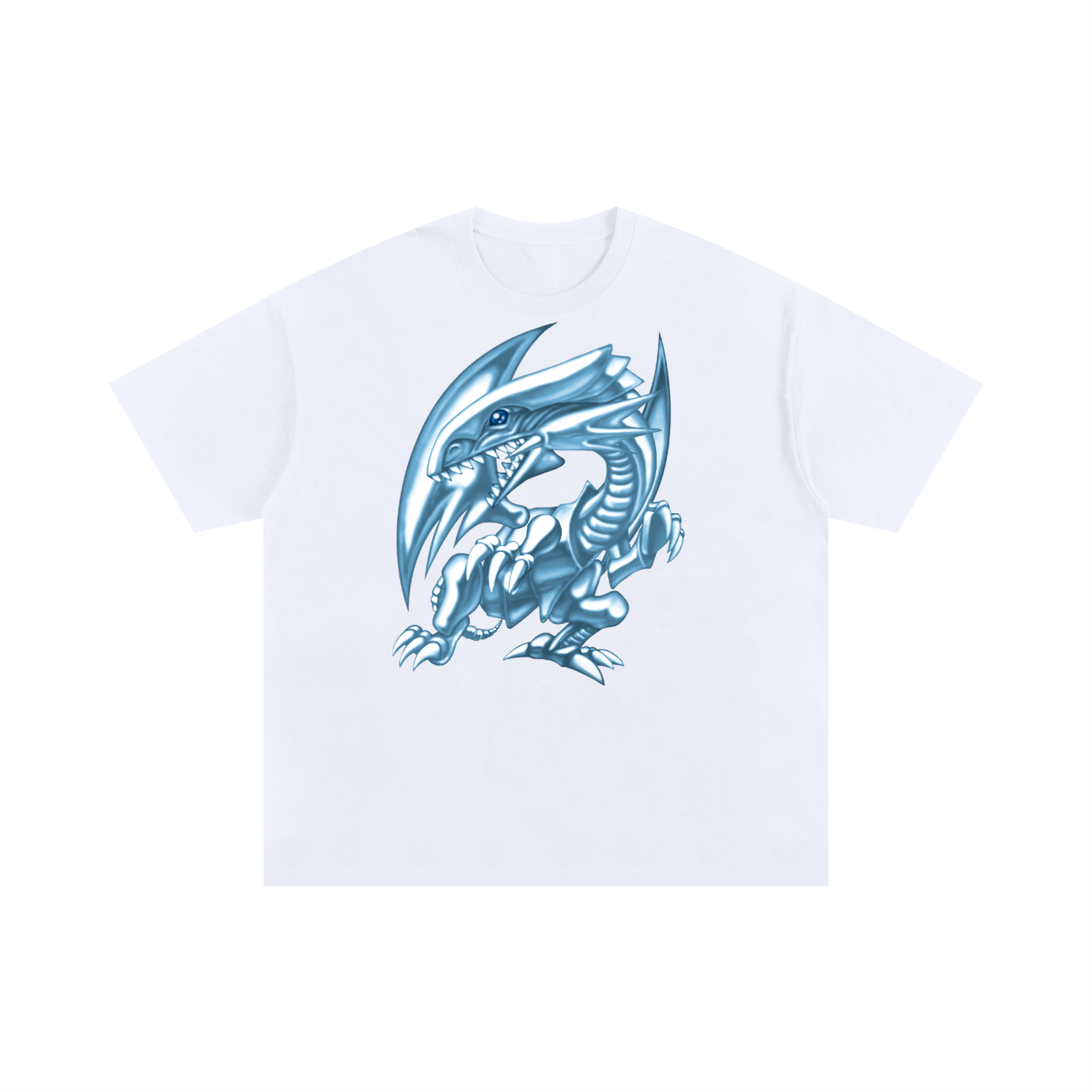 Blue Eyes White Dragon Unisex Oversized Cotton T-Shirt