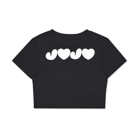J♥ Women's Fitted Crop Tee | Bodycon T-Shirt