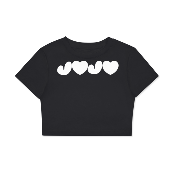 J♥ Women's Fitted Crop Tee | Bodycon T-Shirt