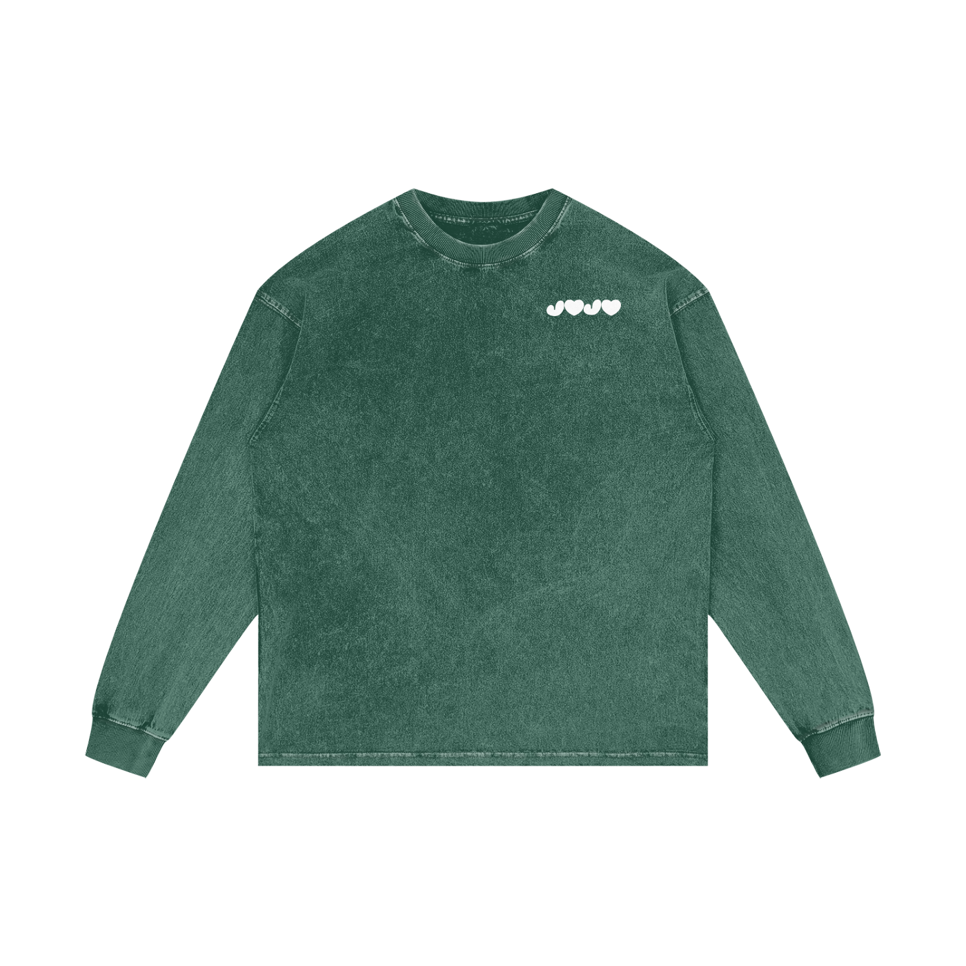 J♥J♥ Acid Wash Oversize Long Sleeve T-Shirt - 250 GSM