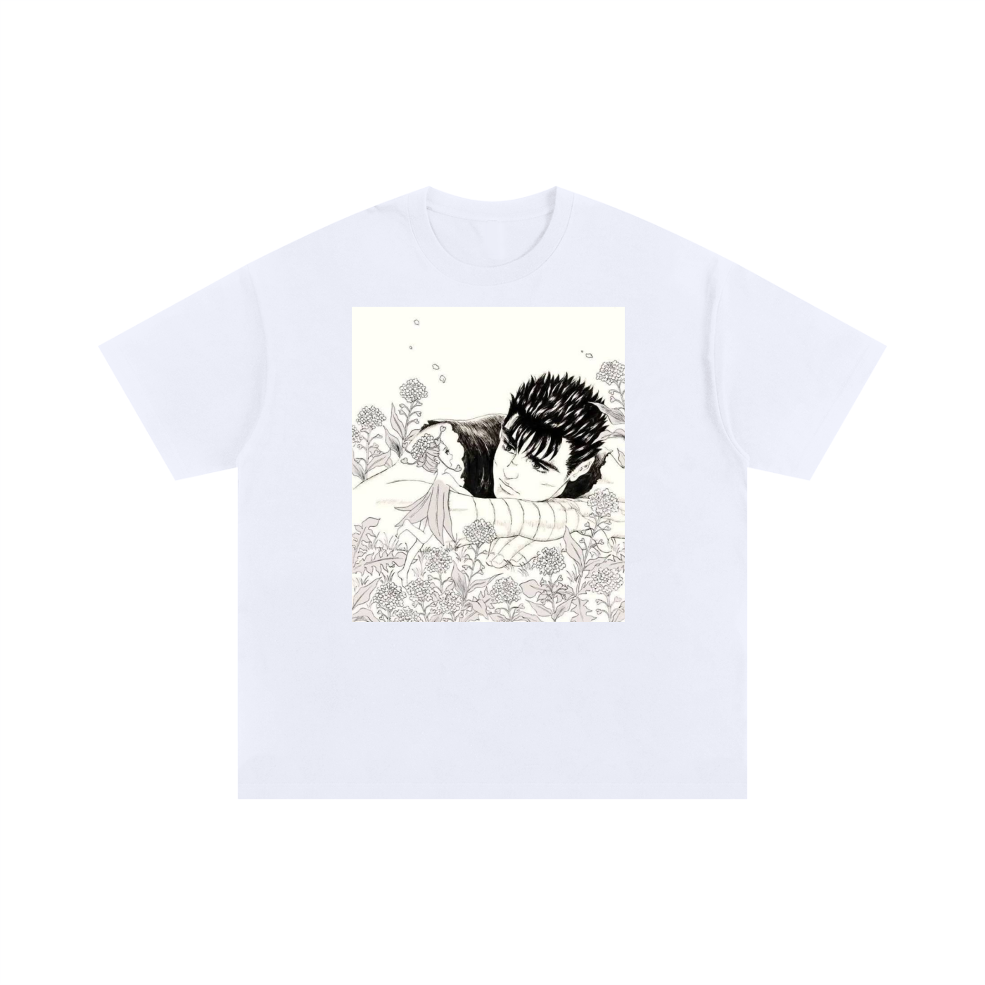 Berserk Gatz "Warrior in a garden" Unisex Oversized Cotton T-Shirt
