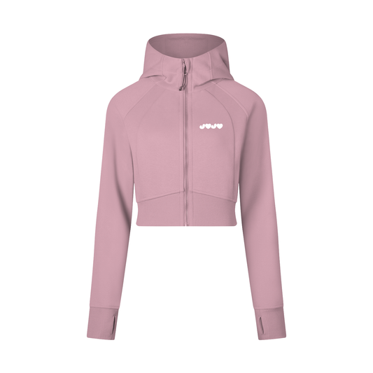 J♥J♥ Cropped Zip-Through Hoodie