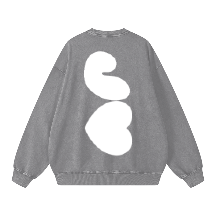 J♥J♥ Acid Wash Oversize Sweatshirt - 360 GSM