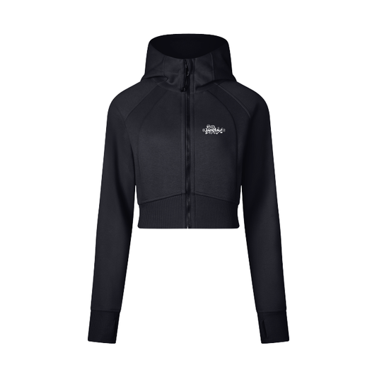 Jugenslagz channel support  Cropped Zip-Through Hoodie #RP0005
