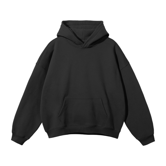 BIG MOTHERF*CKER Streetwear Unisex Oversized Solid Color Fleece Hoodie