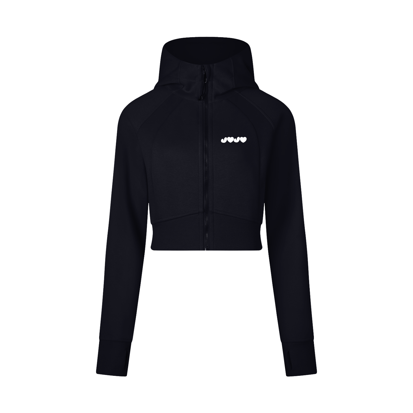 J♥J♥ Cropped Zip-Through Hoodie