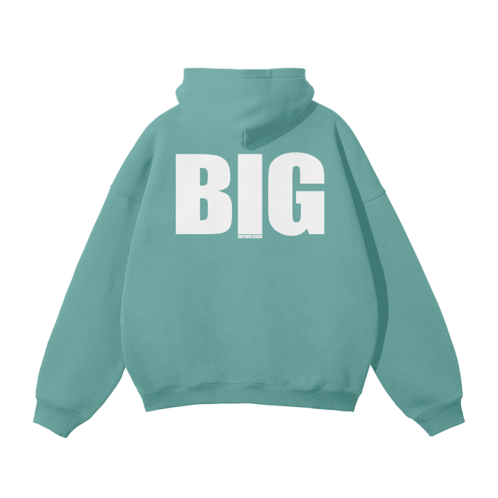 BIG MOTHERF*CKER Streetwear Unisex Oversized Solid Color Fleece Hoodie